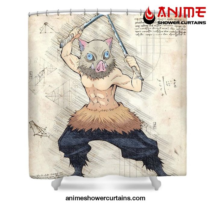 Inosuke Hashibira Artwork Shower Curtain - Anime Shower Curtains