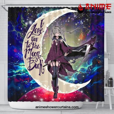 Anime Girl Soul Eate Love You To The Moon Galaxy Shower Curtain Shower Curtain Bathroom Decor Official Shower Curtain Merch