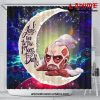 Attack On Titan Love You To The Moon Galaxy Shower Curtain Shower Curtain Bathroom Decor Official Shower Curtain Merch