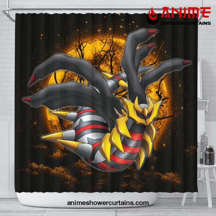 Giratina Pokemon Moonlight Shower Curtain Shower Curtain Bathroom Decor Official Shower Curtain Merch