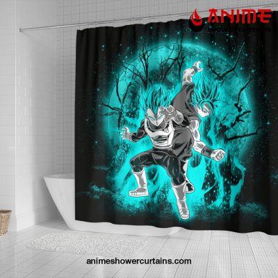 Goku Vegeta Anime Moonlight Shower Curtain