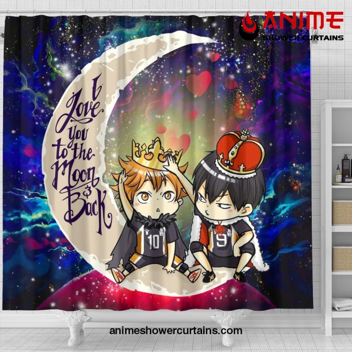 Hinata And Tobio Haikyuu Love You To The Moon Galaxy Shower Curtain