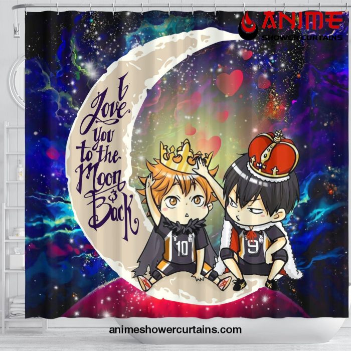 Hinata And Tobio Haikyuu Love You To The Moon Galaxy Shower Curtain