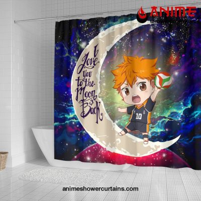 Hinata Haikyuu Love You To The Moon Galaxy Shower Curtain