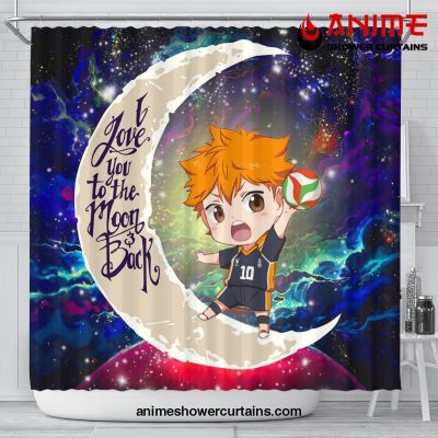 Hinata Haikyuu Love You To The Moon Galaxy Shower Curtain Shower Curtain Bathroom Decor Official Shower Curtain Merch