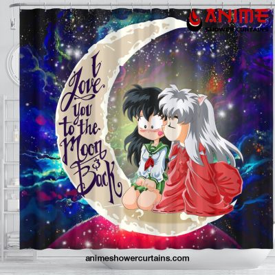 Inuyasha Couple Love You To The Moon Galaxy Shower Curtain