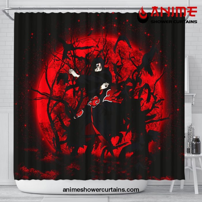 Itachi Moon Reg Anime Shower Curtain Shower Curtain Bathroom Decor Official Shower Curtain Merch