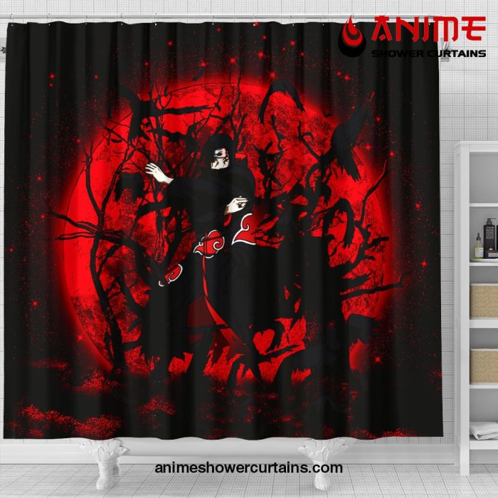 Itachi Moon Reg Anime Shower Curtain