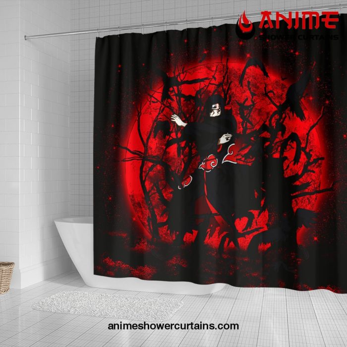 Itachi Moon Reg Anime Shower Curtain