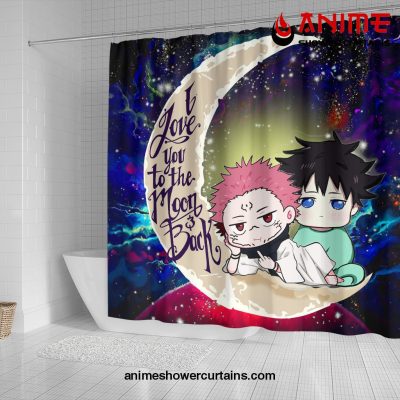 Jujutsu Kaisen Gojo Sukuna Love You To The Moon Galaxy Shower Curtain