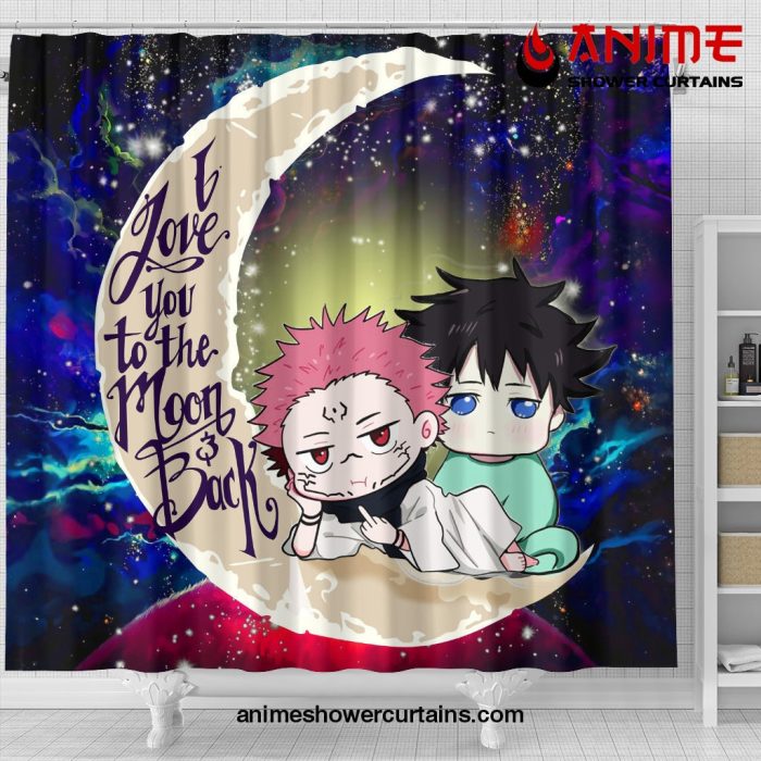 Jujutsu Kaisen Gojo Sukuna Love You To The Moon Galaxy Shower Curtain