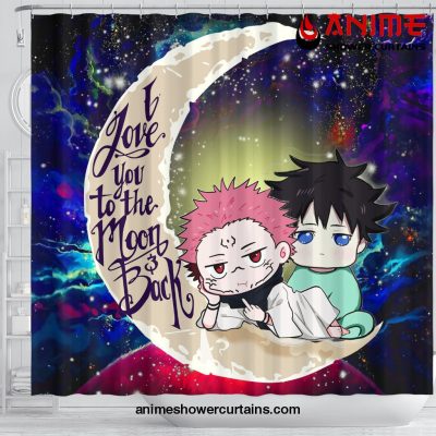 Jujutsu Kaisen Gojo Sukuna Love You To The Moon Galaxy Shower Curtain