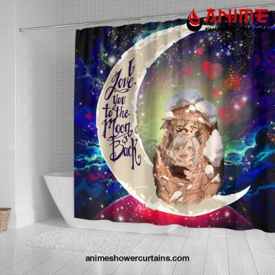 Kimetsu No Yaiba Love You To The Moon Galaxy Shower Curtain