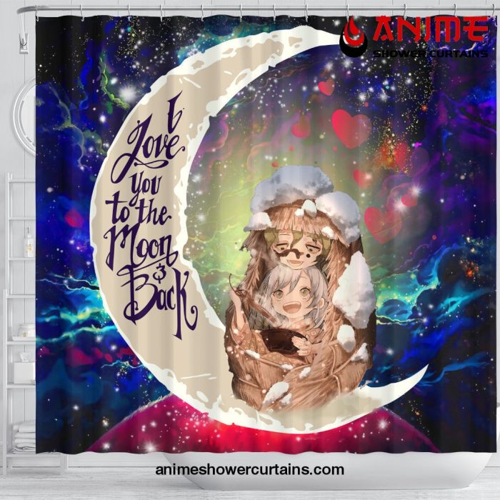 Kimetsu No Yaiba Love You To The Moon Galaxy Shower Curtain