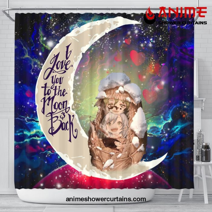 Kimetsu No Yaiba Love You To The Moon Galaxy Shower Curtain Shower Curtain Bathroom Decor Official Shower Curtain Merch