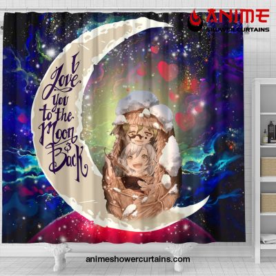 Kimetsu No Yaiba Love You To The Moon Galaxy Shower Curtain