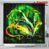 Mega X Rayquaza Pokemon Moonlight Shower Curtain Shower Curtain Bathroom Decor Official Shower Curtain Merch