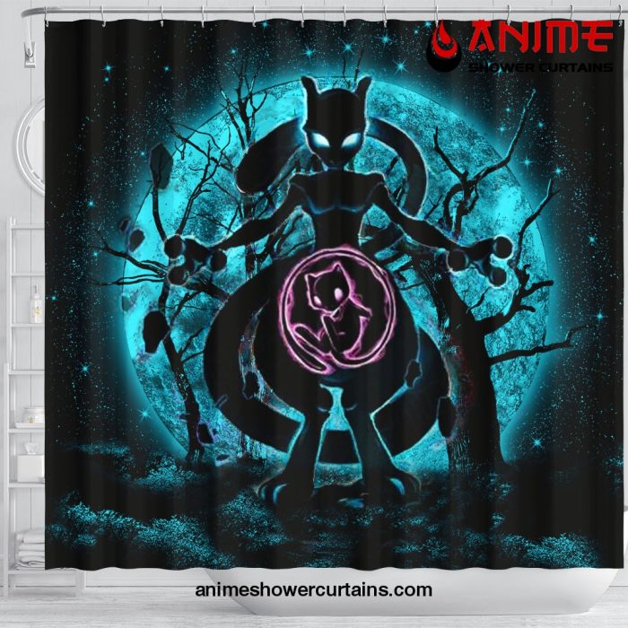 Mewtwo Pokemon Moonlight Shower Curtain