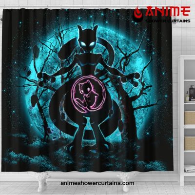 Mewtwo Pokemon Moonlight Shower Curtain