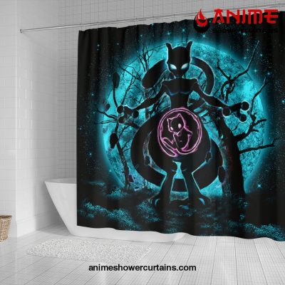 Mewtwo Pokemon Moonlight Shower Curtain