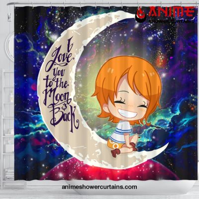 Nami One Piece Love You To The Moon Galaxy Shower Curtain