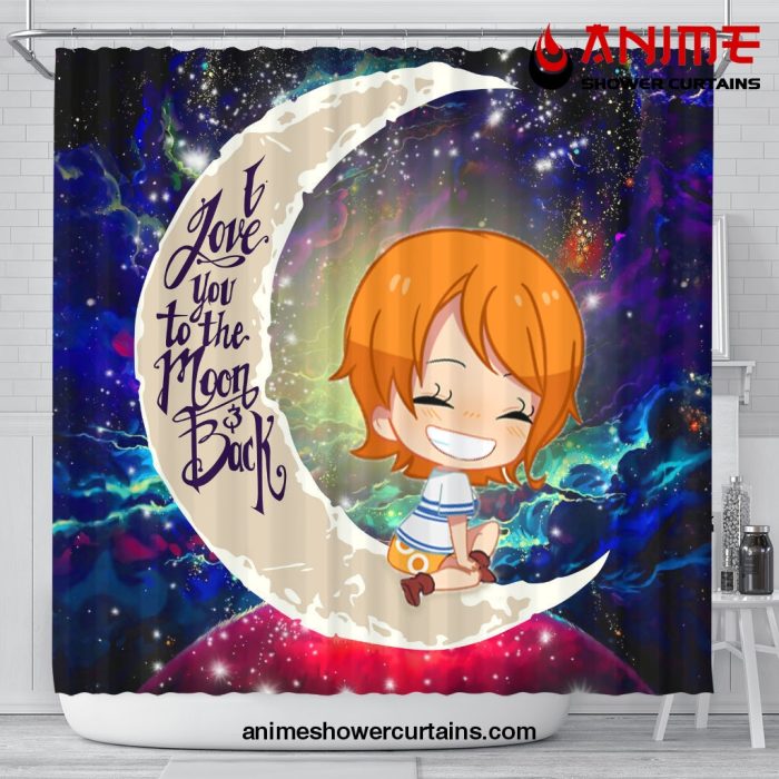 Nami One Piece Love You To The Moon Galaxy Shower Curtain Shower Curtain Bathroom Decor Official Shower Curtain Merch