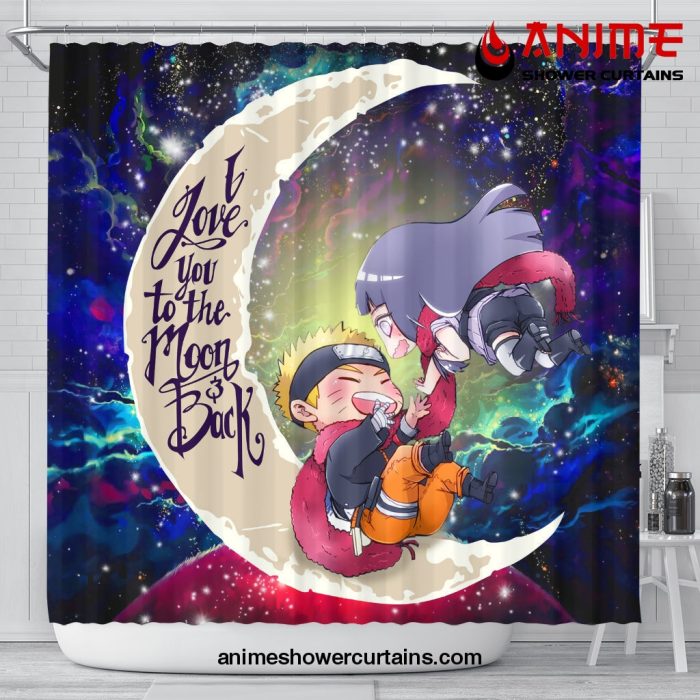 Naruto Couple Love You To The Moon Galaxy Shower Curtain Shower Curtain Bathroom Decor Official Shower Curtain Merch