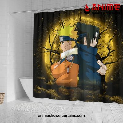 Naruto Sasuke Anime Moonlight Shower Curtain