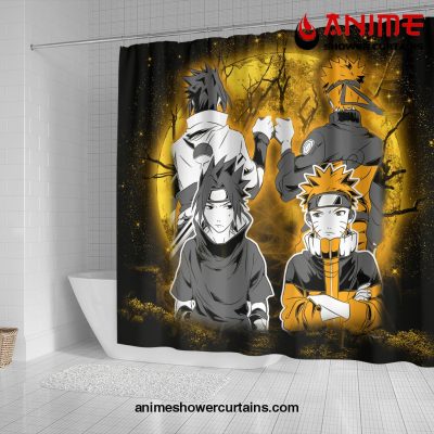 Naruto Sasuke Friends Anime Moonlight Shower Curtain