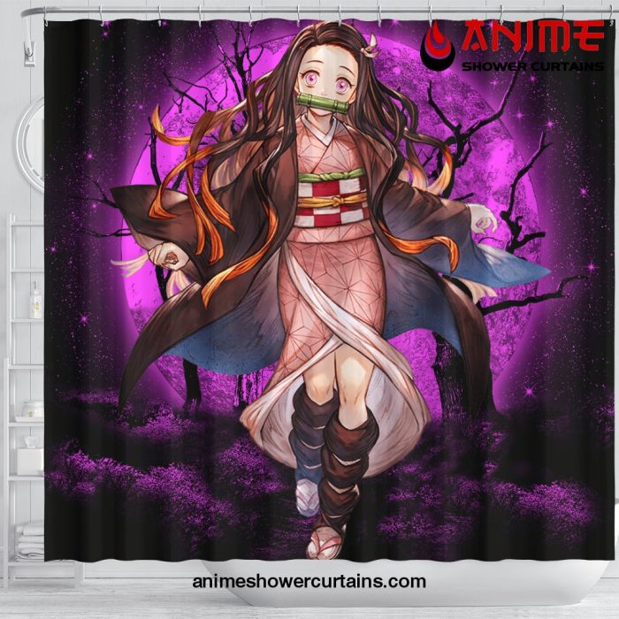 Nezuko Anime Moonlight Shower Curtain