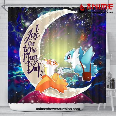 Pokemon Couple Latios Latias Love You To The Moon Galaxy Shower Curtain Shower Curtain Bathroom Decor Official Shower Curtain Merch