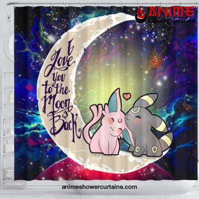 Pokemon Espeon Umbreon Love You To The Moon Galaxy Shower Curtain