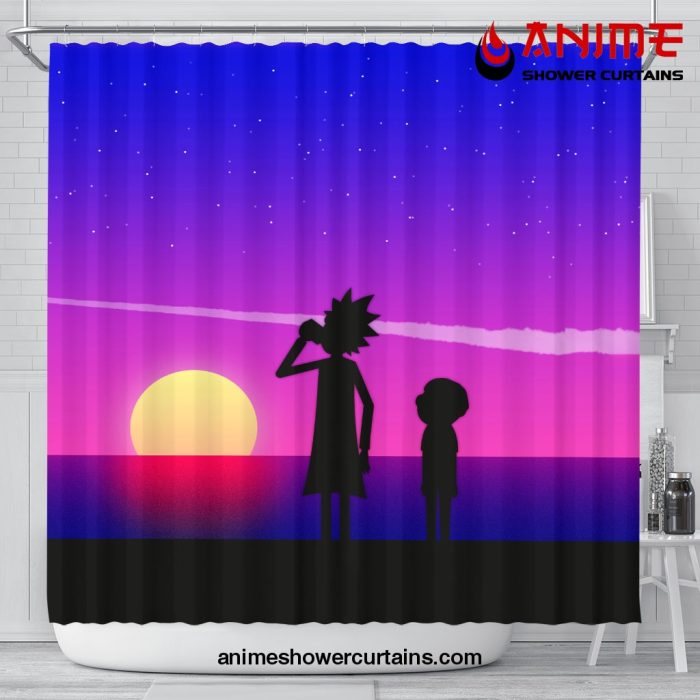 Rick And Morty Shower Curtain Shower Curtain Bathroom Decor Official Shower Curtain Merch