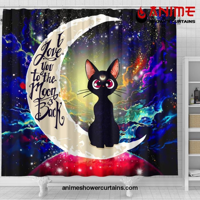 Sailor Moon Cat Love You To The Galaxy Shower Curtain