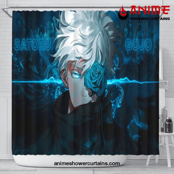 Satoru Gojo Jujutsu Kaisen Anime Shower Curtain Shower Curtain Bathroom Decor Official Shower Curtain Merch