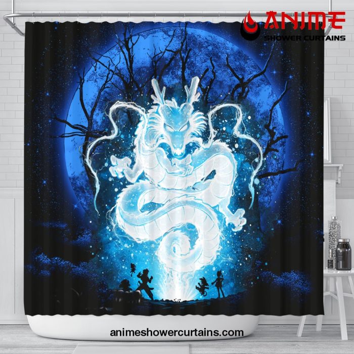 Shenron Dragon Ball Anime Moonlight Shower Curtain Shower Curtain Bathroom Decor Official Shower Curtain Merch