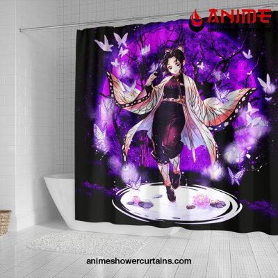 Shinobu Demon Slayer Anime Moonlight Shower Curtain