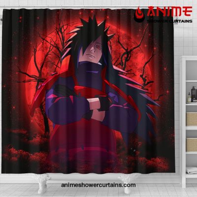 Uchiha Madara Anime Moonlight Shower Curtain