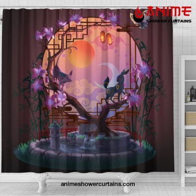 Umbreon Espeon Pokemon Shower Curtain