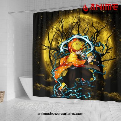 Zenitsu Anime Moon Shower Curtain