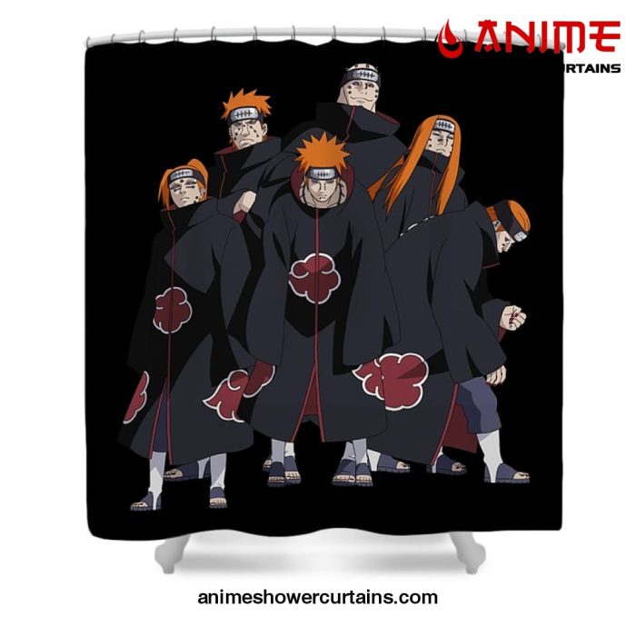 Akatsuki Team Shower Curtain W59 X H71 / Black