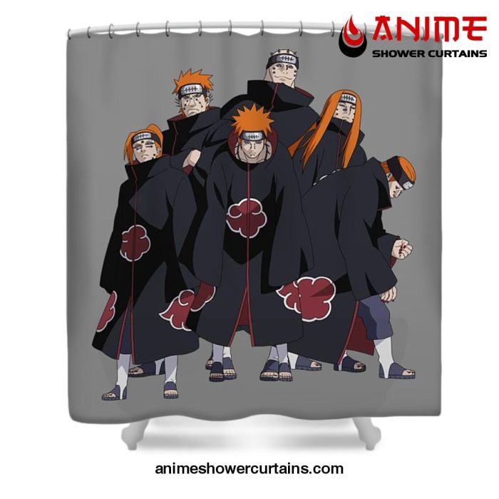 Akatsuki Team Shower Curtain W59 X H71 / Gray