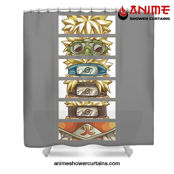 Akatsuki Turban Shower Curtain W59 X H71 / Gray