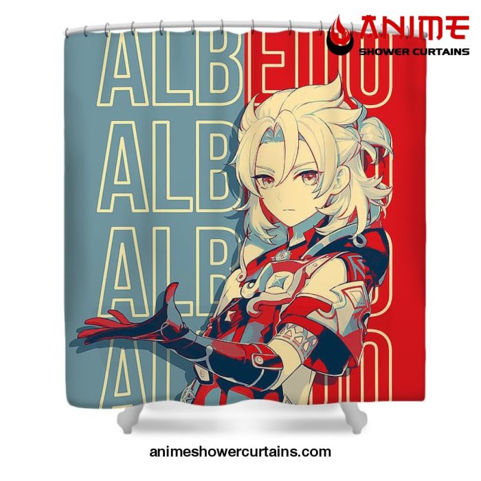 Albedo Genshin Impact Shower Curtain