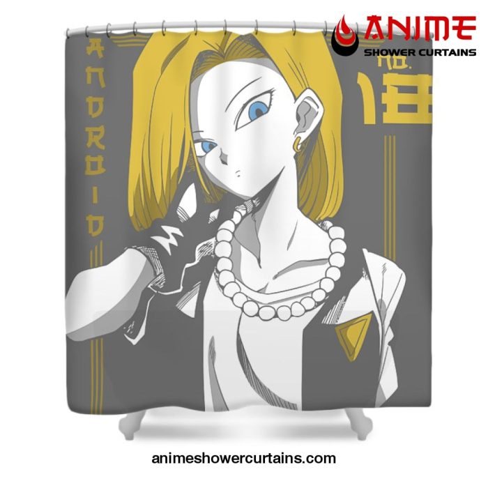 Android 18 Shower Curtain W59 X H71 / Gray