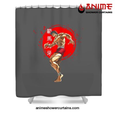 Anime Baki Hanma Shower Curtain W59 X H71 / Gray