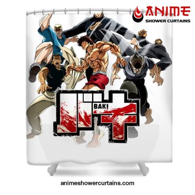 Anime Baki The Grappler Art Shower Curtain W59 X H71 / White