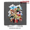 Anime One Piece Straw Hat Shower Curtain W59 X H71 / Gray