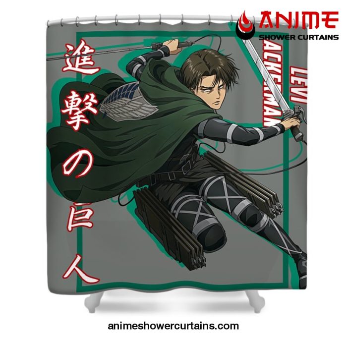 Aot Levi Fight Shower Curtain