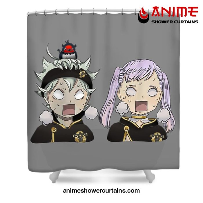 Asta And Noelle Chibi Shower Curtain W59 X H71 / Gray